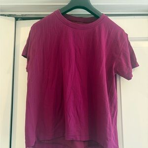 Lululemon Magenta Short Sleeve Top